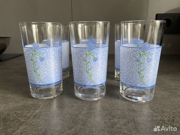 Набор 6 стаканов для воды, сока, стекло