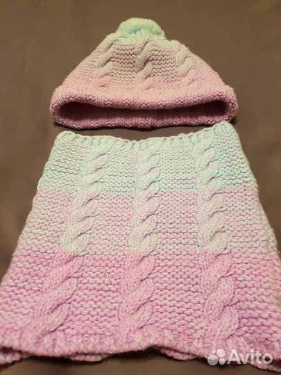 Комплект шапка, снуд