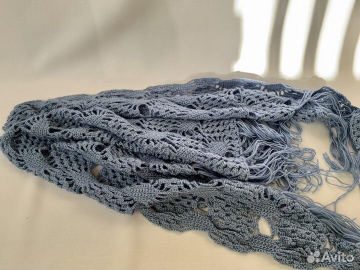 Шаль платок ручной вязки