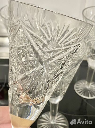 Фужеры хрустальные СССР h 19,5 см