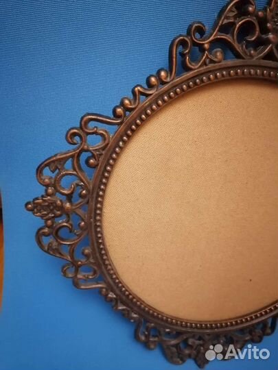 Рамка художественное литье металл круглая
