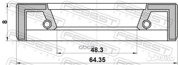 Сальник привода Febest 44305tlca01 95FAY-50640808X