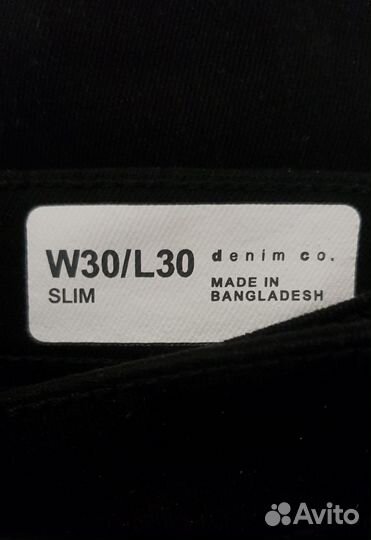 Джинсы мужские slim Denim Co W30 L30