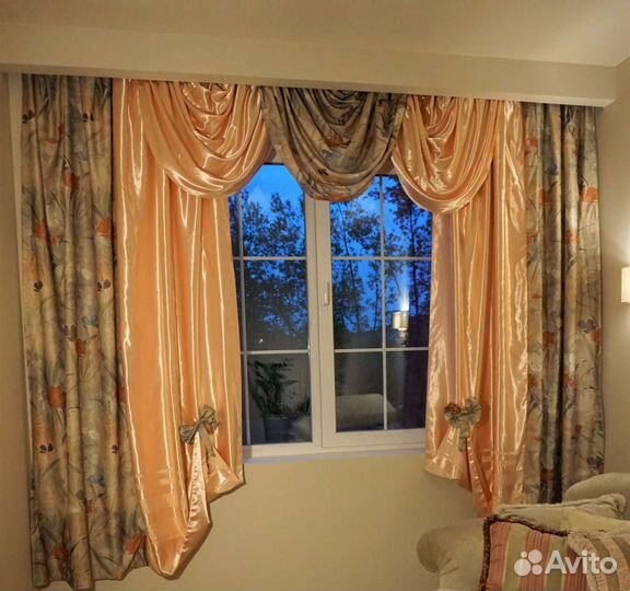 Шторы с ламбрекеном бу