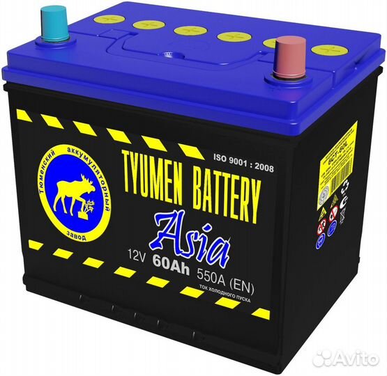 Аккумулятор 60Ah Тюмень 550A Asia D23L