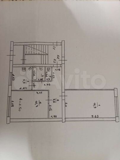 2-к. квартира, 48,3 м², 1/5 эт.