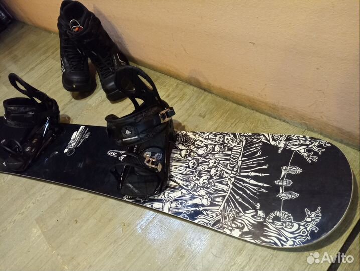 Сноуборд Gnu 157 см+K2+Burton. Полный комплект