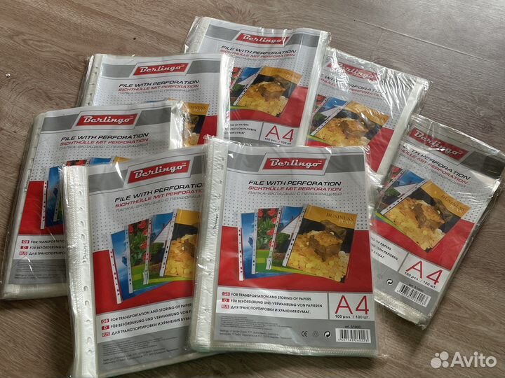 Файлы А4 (высокопрочные) упаковка 100 файлов