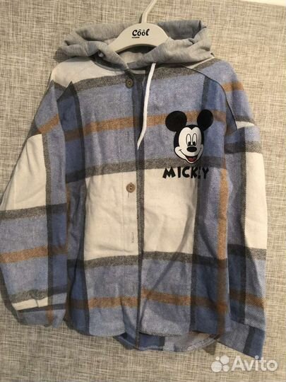 Рубашка в клетку теплая на мальчика