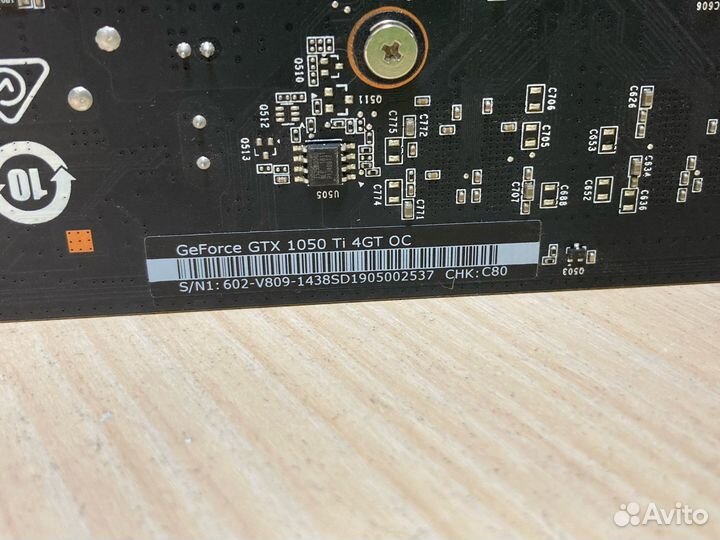 Видеокарта MSI nvidia GeForce GTX 1050TI 4Gb