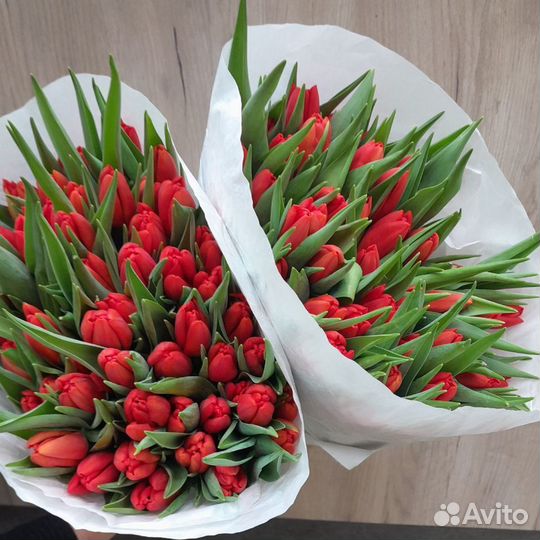 Тюльпаны красные (с доставкой)
