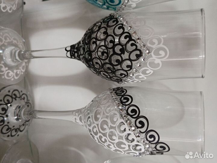 Фужеры бокалы свадебные