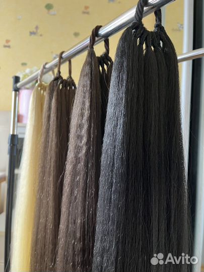 Накладной афро хвост волосы на резинке