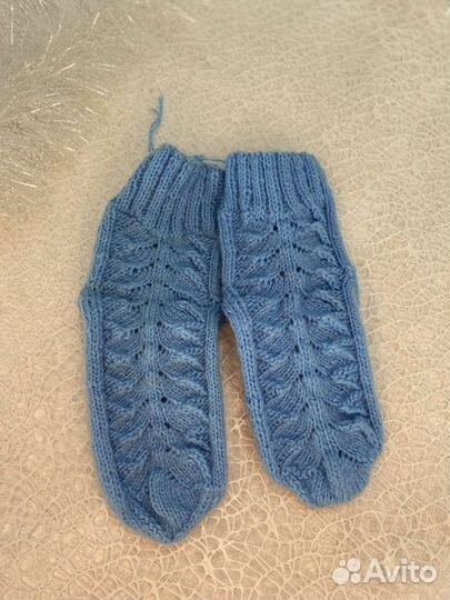 Носки ручной вязки шерстяные