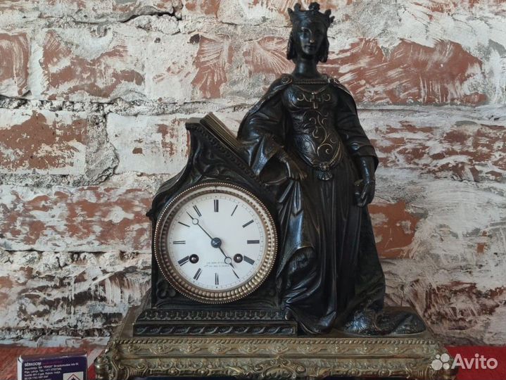 Часы каминные бронзовые Le Roy & Fils