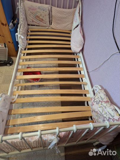 IKEA миннен Кровать детская раздвижная + матрас