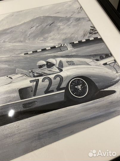 Картина маслом Mercedes 300 SLR 722 Стирлинг Мосс