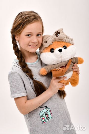 Лалафанфан собака Сиба-Ину хаски в очках, одежде