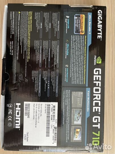 Видеокарта PCI-E GigaByte GeForce GT 710