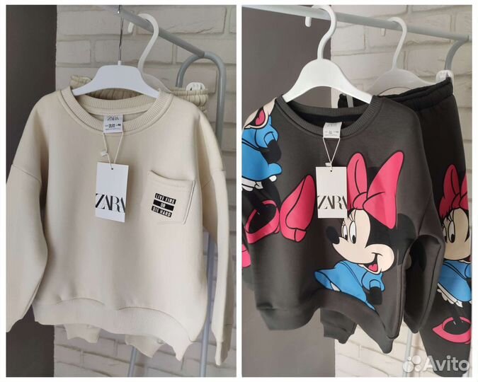 Костюм Zara теплый детский на флисе (98-116)