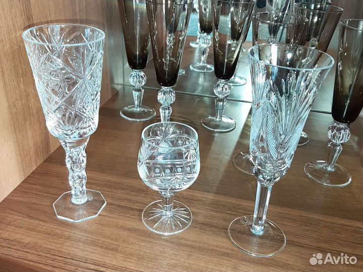 Хрустальные фужеры бокалы
