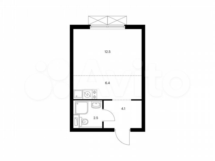 Квартира-студия, 25,5 м², 14/25 эт.