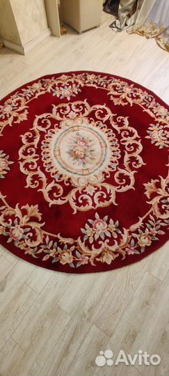 Ковер шерстяной китай,круг 2м