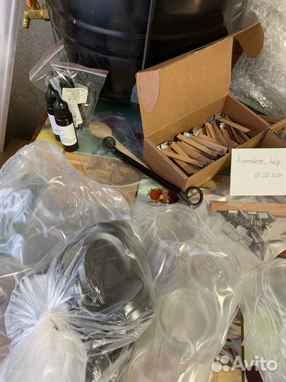 Воскоплав, воск, фитили, баночки и все для свечей