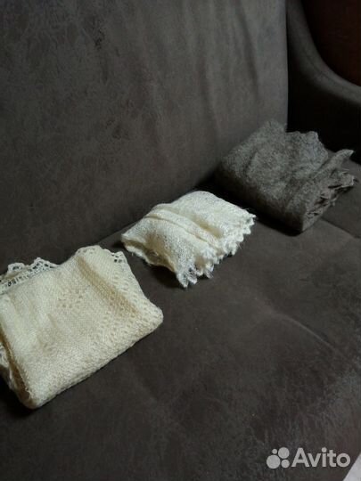 Пуховый платок паутинка шаль