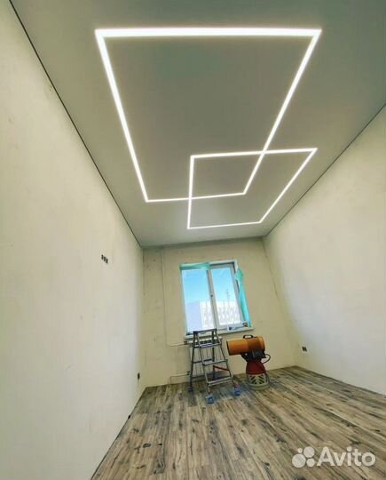 Потолки,световые линии