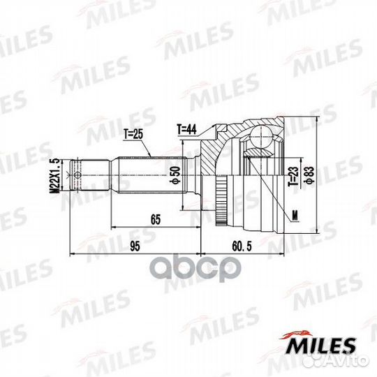 ШРУС hyundai elantra/lantra 00-06 нар. ABS ga20