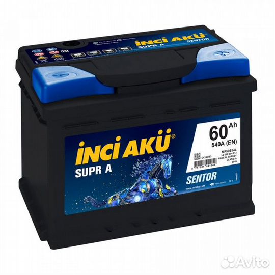 Аккумулятор Inci AKU Supr A 60RS (низкий) обр. пол