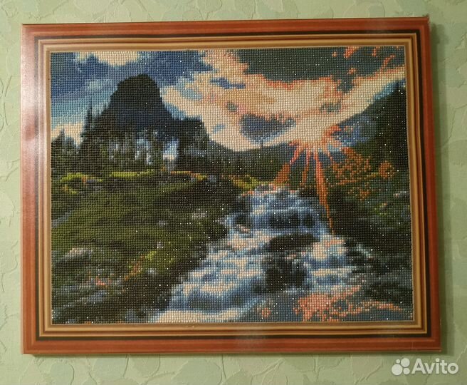 Картина из алмазной мозаики водопад