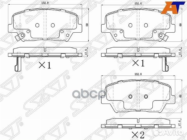 Колодки тормозные перед hyundai santa FE 12/CR