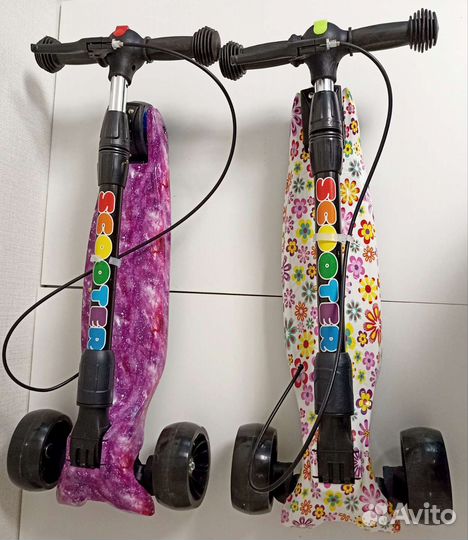 Самокат детский трёхколёсный (музыка, подсветка)