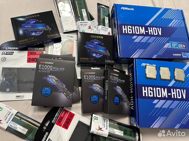 SSD a400 240gb MSI H610M intel i3 12100