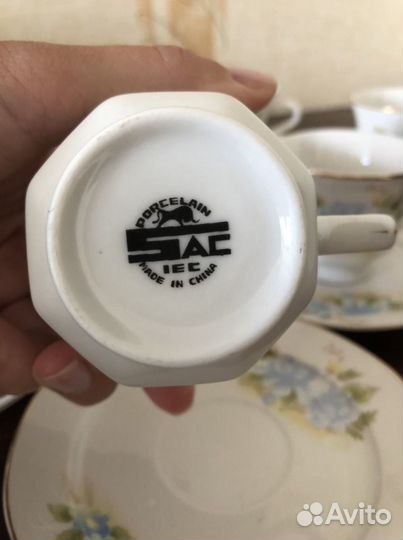 Кофейный набор, фарфор, 12 предметов