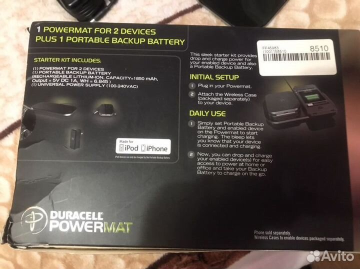 Беспроводная зарядка 2 в 1 Duracell (USA)