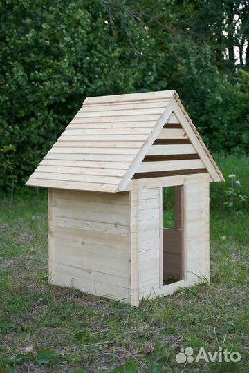 Детский игровой домик из дерева уличный