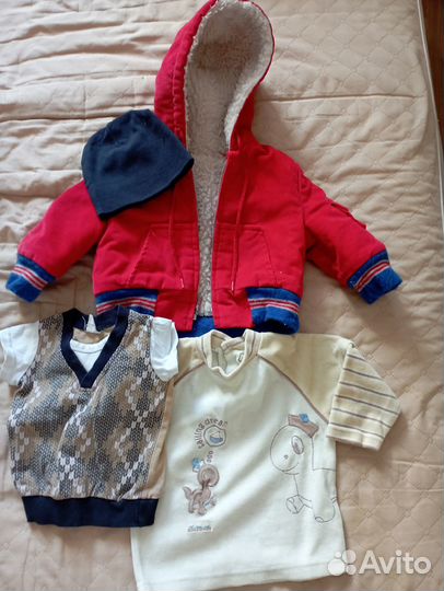 Большой пакет вещей для малыша и комбез