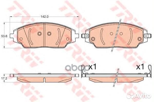 Колодки торм.пер. GDB3579 TRW