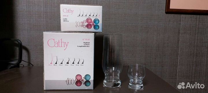 Стаканы бокалы 6шт, рюмки стопки 6