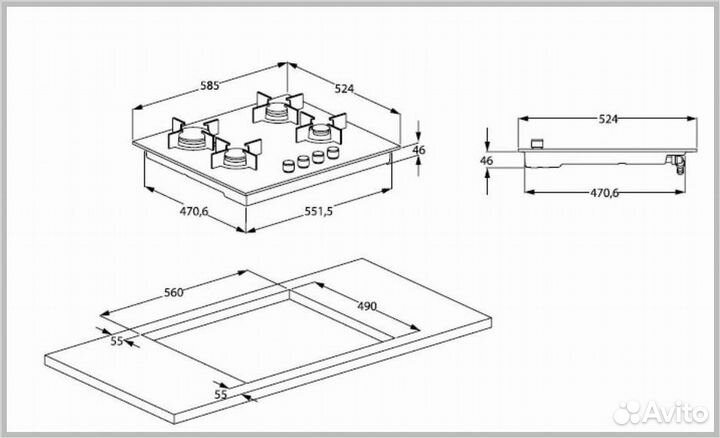 Газовая варочная панель Beko hilw64122S