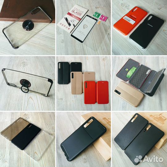 На samsung A7 2018 A750F стекло чехол поклейка