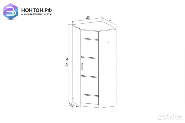 Шкаф угловой Сакура