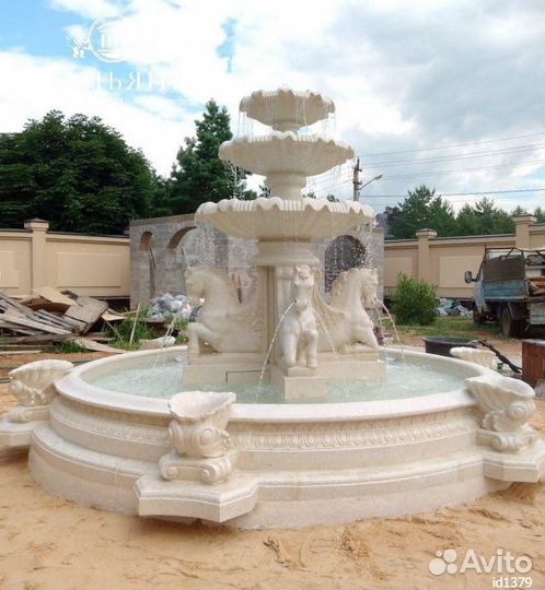 Бассейн фонтана Верона с ракушками