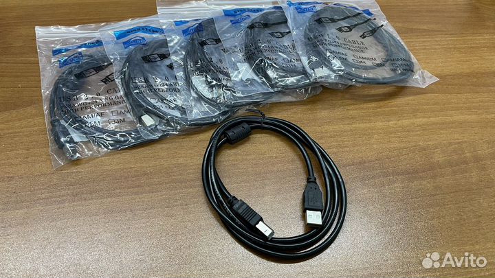 От 50шт новые кабели для принтера USB2.0 1.5м