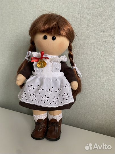 Кукла текстильная Школьница, 30 см