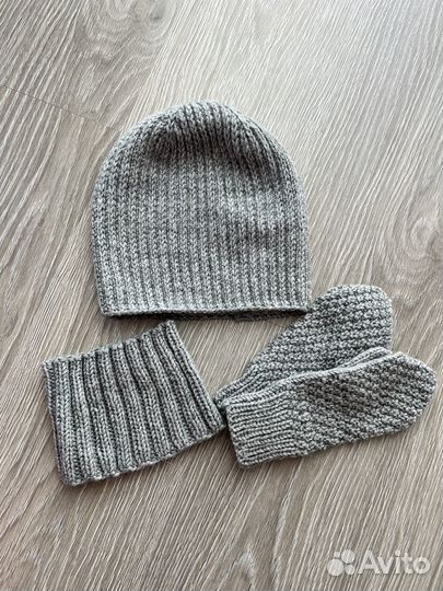 Шапка снуд варежки