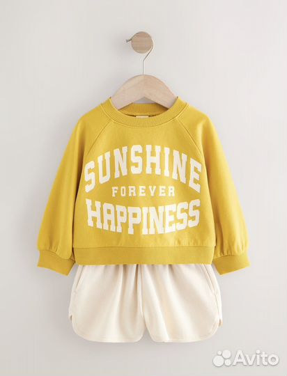 Лонгслив и шорты на девочку Next